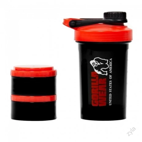 MŰANYAG DUPLA COMPACT SHAKER - FEKETE/PIROS - ZYLA