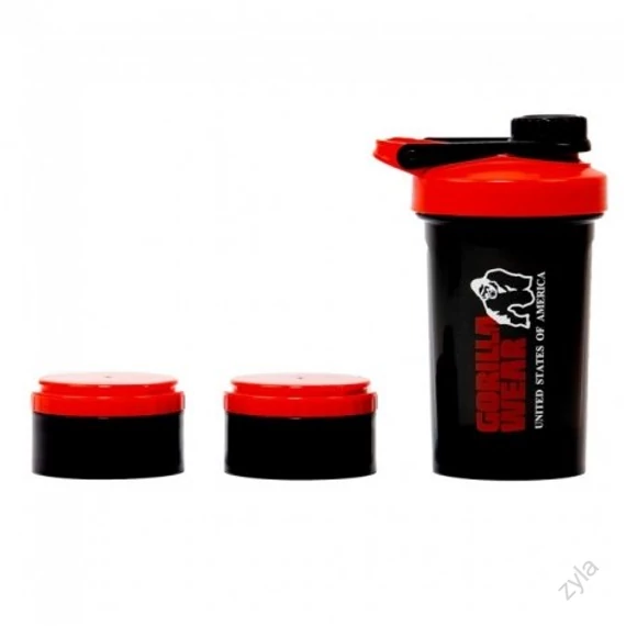 MŰANYAG DUPLA COMPACT SHAKER - FEKETE/PIROS - ZYLA