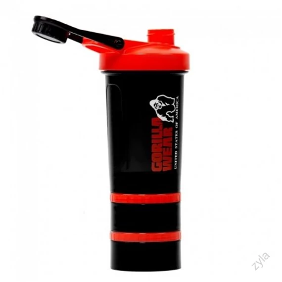MŰANYAG DUPLA COMPACT SHAKER - FEKETE/PIROS - ZYLA