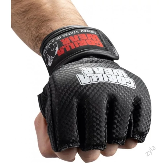 BEREA MMA KESZTYŰ HÜVELYKUJJ NÉLKÜLI - FEKETE/ FEHÉR - ZYLA
