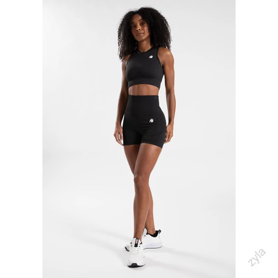 OLIVIA VARRÁSMENTES CROP TOP - FEKETE- ZYLA