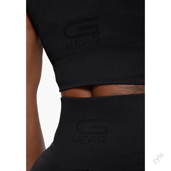 OLIVIA VARRÁSMENTES CROP TOP - FEKETE- ZYLA