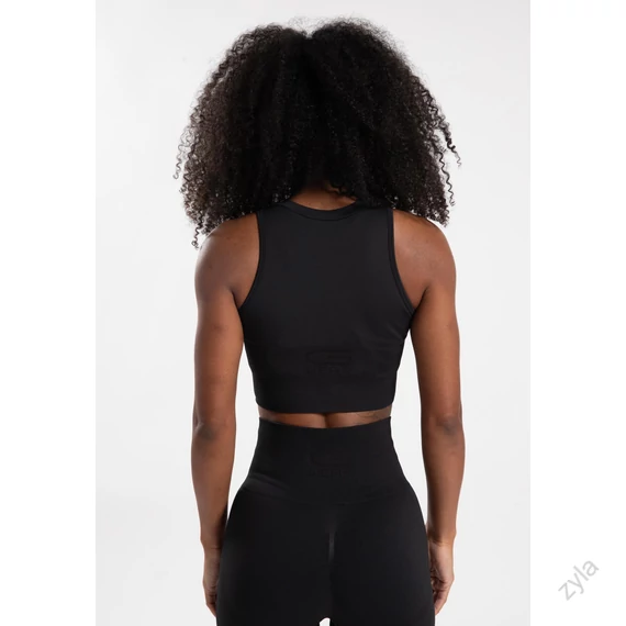 OLIVIA VARRÁSMENTES CROP TOP - FEKETE- ZYLA
