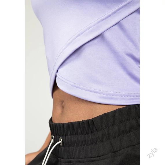 ESTELLE ÁTLAPOLT CROP TOP - LILA- ZYLA