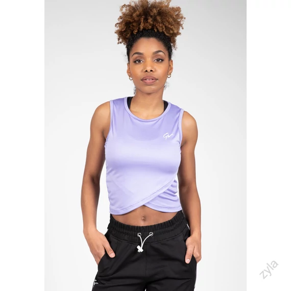 ESTELLE ÁTLAPOLT CROP TOP - LILA- ZYLA