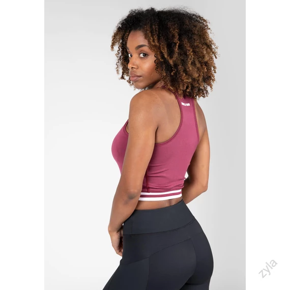 Gorilla Wear zipzáras crop top burgundi vörös