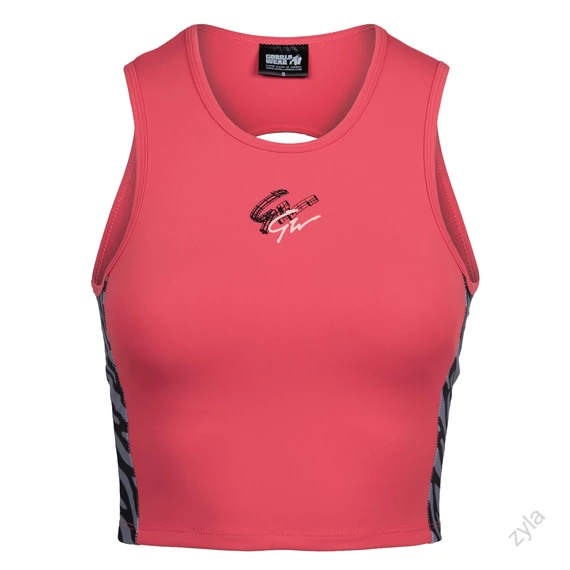 ZION CROP TOP - SZÜRKE - PIROS - ZYLA