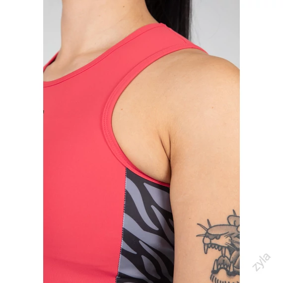 ZION CROP TOP - SZÜRKE - PIROS - ZYLA