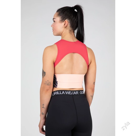 ZION CROP TOP - SZÜRKE - PIROS - ZYLA