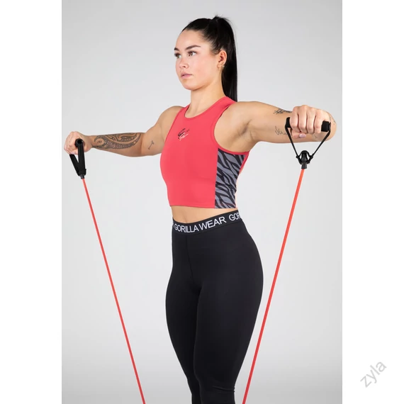 ZION CROP TOP - SZÜRKE - PIROS - ZYLA
