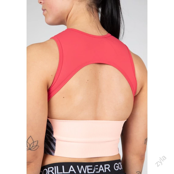 ZION CROP TOP - SZÜRKE - PIROS - ZYLA